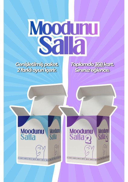 Moodunu Salla Geniş Paket -Komik Eğlenceli Kutu Oyunu-Arkadaş Grubu Aile Parti Yılbaşı-Mood Kart