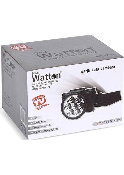 7 Ledli Şarjlı Baret Kafa Lambası WT-701 fırsatları
