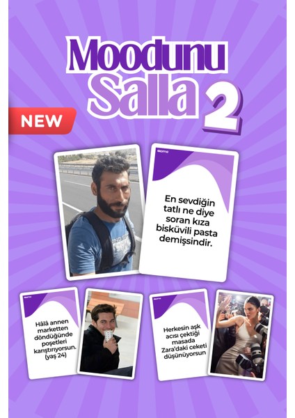 Moodunu Salla Geniş Paket -Komik Eğlenceli Kutu Oyunu-Arkadaş Grubu Aile Parti Yılbaşı-Mood Kart fırsatları