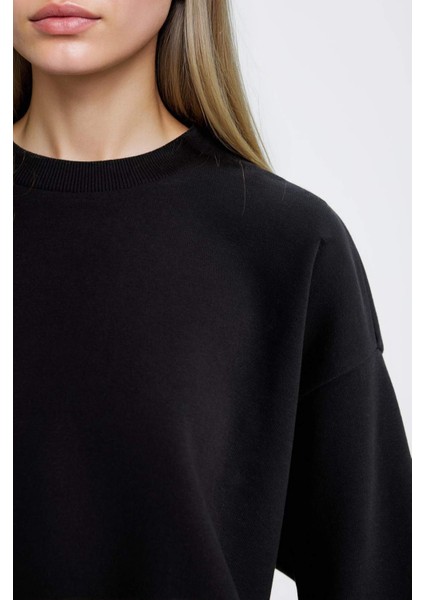 Regular Fit 2'li Takım Sweatshirt Beli Lastikli Jogger Eşofman Altı