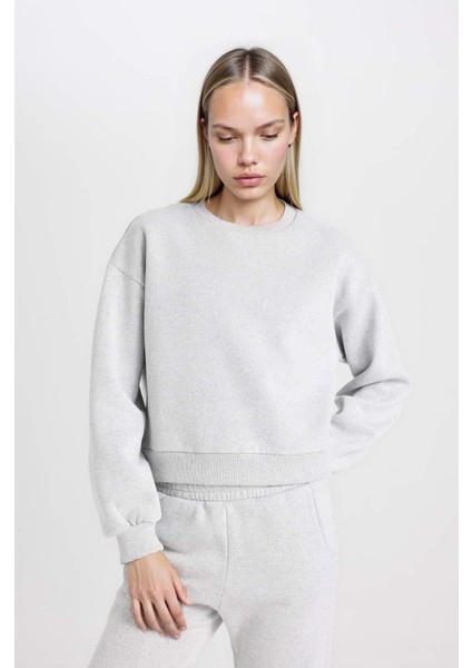 Regular Fit 2'li Takım Sweatshirt Beli Lastikli Jogger Eşofman Altı