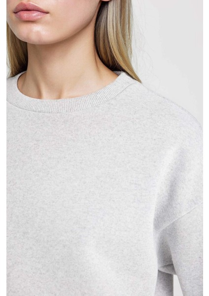 Regular Fit 2'li Takım Sweatshirt Beli Lastikli Jogger Eşofman Altı D8022AXNS