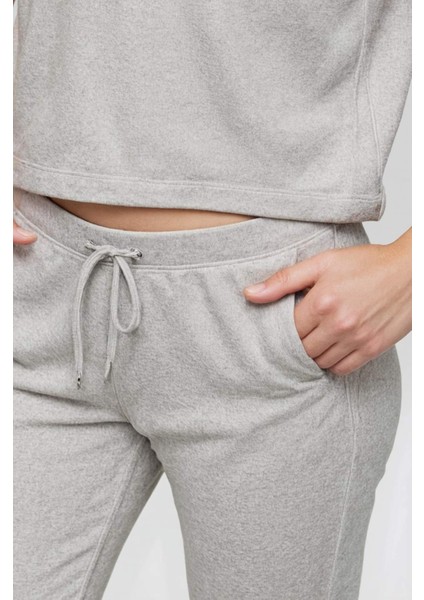 Regular Fit 2'li Takım Sweatshirt Beli Lastikli Jogger Eşofman Altı D8022AXNS