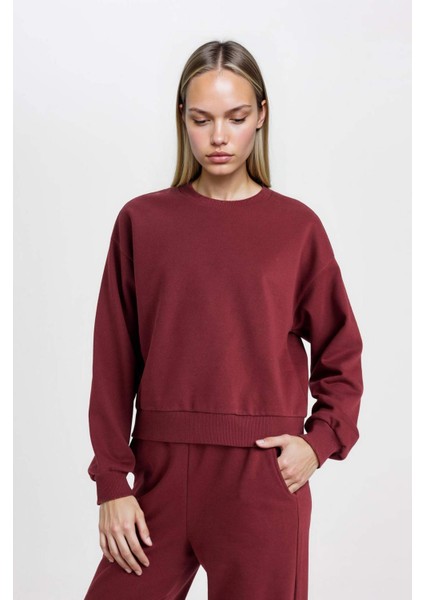 Regular Fit 2'li Takım Sweatshirt Beli Lastikli Jogger Eşofman Altı