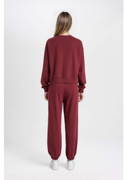 Regular Fit 2'li Takım Sweatshirt Beli Lastikli Jogger Eşofman Altı