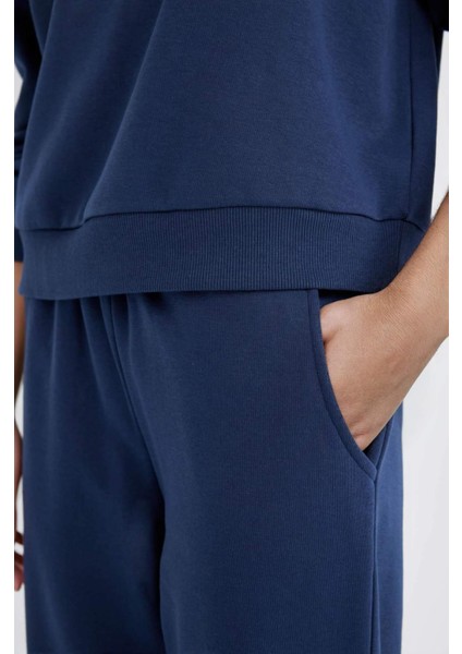 Regular Fit 2'li Takım Sweatshirt Beli Lastikli Jogger Eşofman Altı