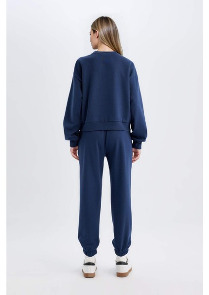 Regular Fit 2'li Takım Sweatshirt Beli Lastikli Jogger Eşofman Altı