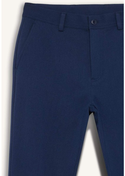 Tailored Fit Normal Kesim Düz Paça Her Yöne Esneyen Yazlık Kumaş Pantolon C7508AX25SP
