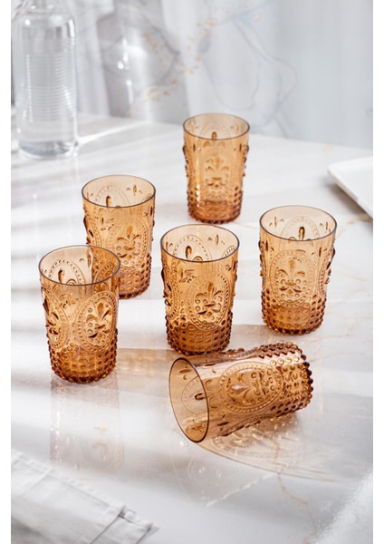 Akrilik Bal 6'lı Kısa Bardak & Su Meşrubat Kahve Yanı Bardağı 400 ml ( Cam Değildir ) fiyatları