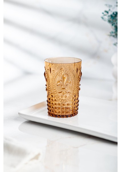 Akrilik Bal 6'lı Kısa Bardak & Su Meşrubat Kahve Yanı Bardağı 400 ml ( Cam Değildir ) fırsatları