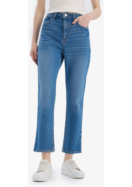 Mary Vintage Straight Fit Yüksek Bel Düz Paça Jean Pantolon