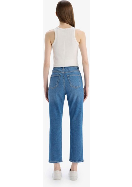 Mary Vintage Straight Fit Yüksek Bel Düz Paça Jean Pantolon