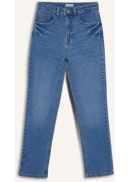 Mary Vintage Straight Fit Yüksek Bel Düz Paça Jean Pantolon