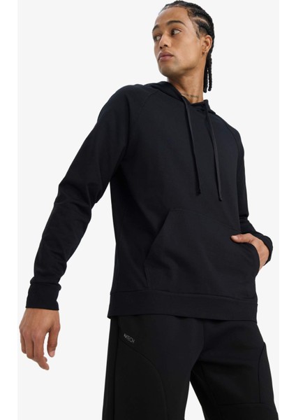 Fit Standart Fit Kapüşonlu Sporcu Sweatshirt