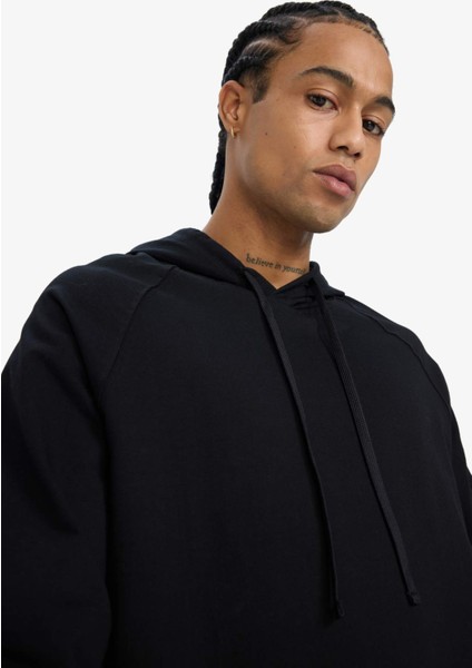 Fit Standart Fit Kapüşonlu Sporcu Sweatshirt