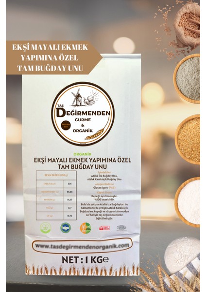 Atalık Ekşi Mayalı Ekmek Yapımına Özel Tam Buğday Unu - 1 Kilo fiyatları