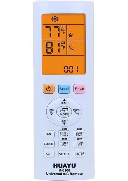 Huayu K-6100 Universal Akıllı Ac Klima Kumandası