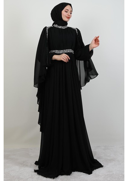 Tutku Şifon Abiye Siyah fiyatları