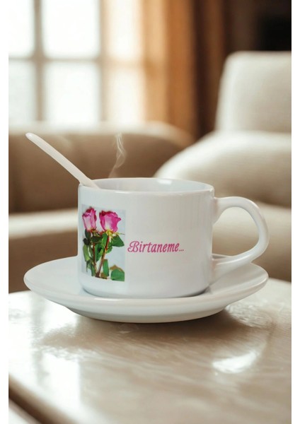 Aşkıma, Birtaneme Kişiye Özel Porselen Çift Kupa Seti – Sevgiliye Hediye – Baskılı Kahve Fincanı – Romantik Hediyelik fırsatları