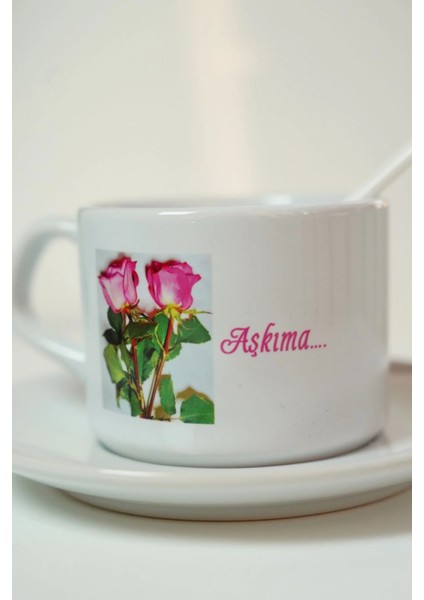 Aşkıma, Birtaneme Kişiye Özel Porselen Çift Kupa Seti – Sevgiliye Hediye – Baskılı Kahve Fincanı – Romantik Hediyelik indirimleri