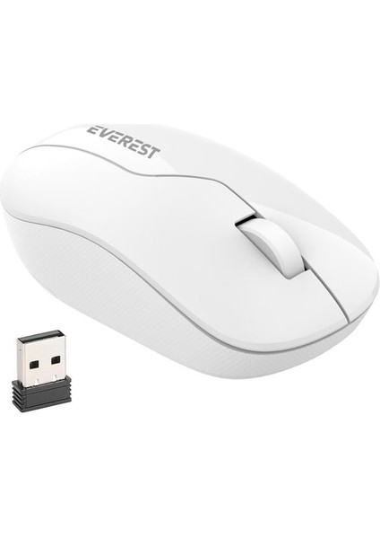 Everest SMW-973 USB Beyaz 2.4ghz 1200DPI Kablosuz Optik Mouse 5 Metre Menzilli