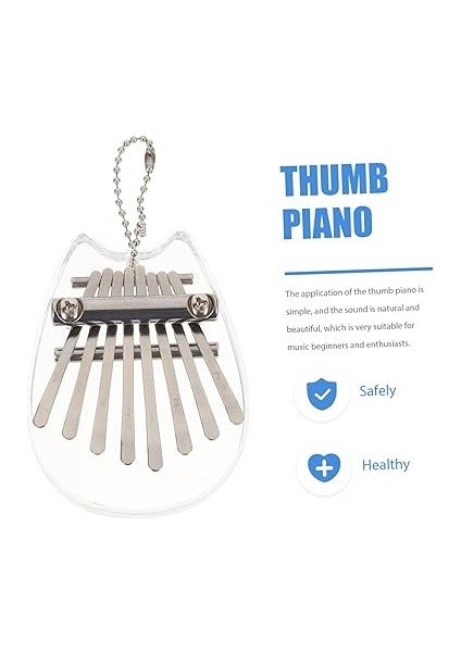 8 Not Mini Başparmak Piyano Akrilik Tuşlar Kalimba Enstrümanı Başlangıç ​​seviyesi Tema ve Kullanımı Kolay indirimleri