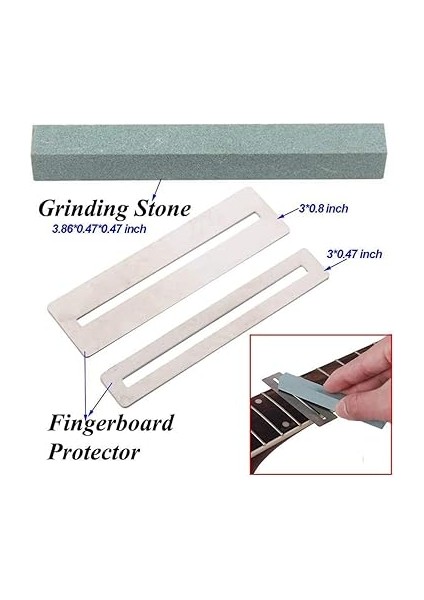 Paslanmaz Çelik Gitar Fret Parlatma Dosya Kiti Fret Parlatma Koruma Conta Taşlama Taş Gitar Tamir Aracı Enstrüman Dıy Set fiyatları