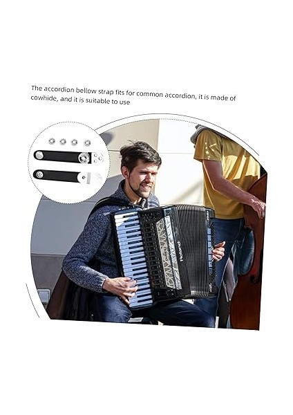 1 Set Metal Eklem Deri Tokalı Kayış Kayışlar Körük Kemer Bağlantı Parçaları Akordeon Için Kayış Evrensel Akordeon Aksesuarı Akordeon Bağlantı Parçaları Kayış Akordeon Inek Derisi fırsatları