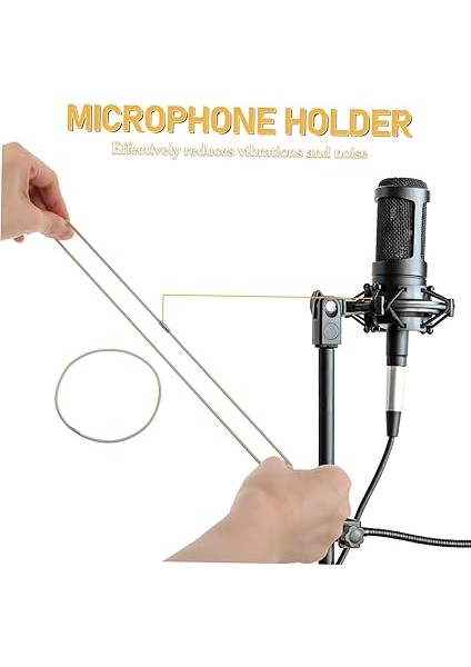 10 Adet Mikrofon Lastiği Esnek Bantlar Değişim Için Dayanıklı ve Uyumlu Vibrasyon Mikrofon Aksesuarı modelleri