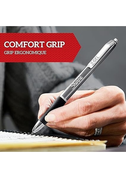 S-Gel Metal Jel Kalem, 0,7 mm Uç, Metal Gri & Bronz 2'li Paket, Siyah Mürekkep indirimleri