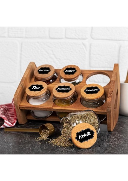 20 Adet Baharat & Bakliyat Kavanoz Etiketi Sticker fırsatları