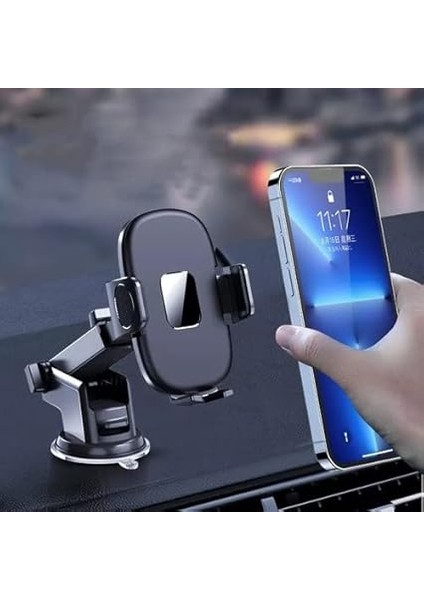 Htt-53 Otomatik Klipsli Araba Telefon Tutucu Ayarlanabilir Cam ve Torpido Için Yüksek Kalite Tutucu indirimleri