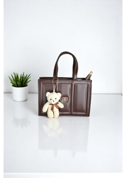 Kadın Kahverengi Peluş Charm Hediyeli Suni Deri Kadın El/omuz Çantası indirimleri