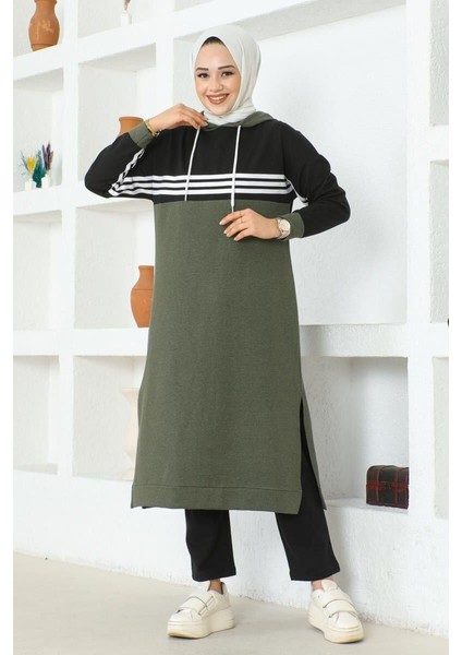 Şeritli Yırtmaçlı Spor Takım Haki̇ - 40 fırsatları