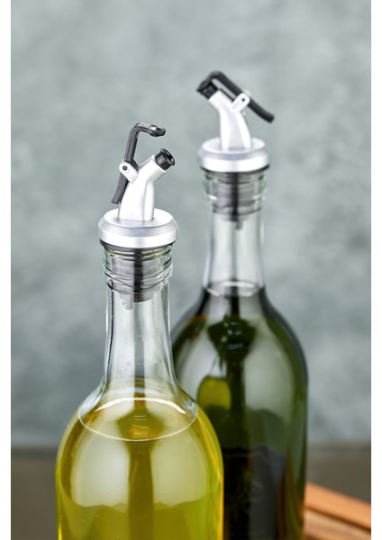 Cam Yağdanlık, Zeytinyağı Sıvı Yağ Şişesi 750 ml - 2 Adet - Yeşil modelleri