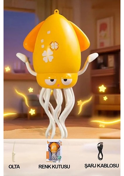 Dansçı Kali Müzikli Işıklı Hareketli Ahtapot Sarı modelleri