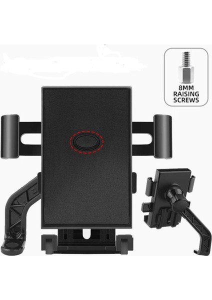 Otommatik Motosiklet Telefon Tutucu Ayna Bağlantılı