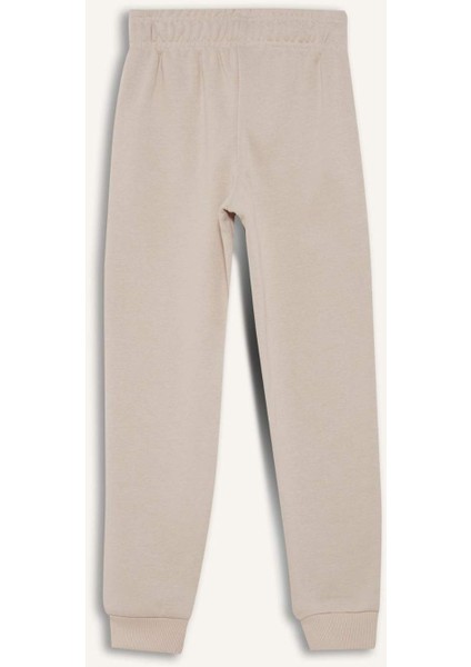 Kız Çocuk Baskılı Beli Paçası Lastikli Jogger Eşofman Altı