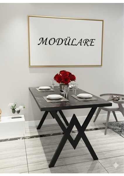 Yemek Masası Cafe Masası Balkon Masası Mutfak Masası Sabit Masa Metal Ayak 80X120 fiyatları