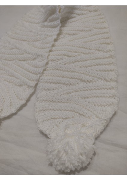 El Örgüsü Beyaz 1-3 Yaş Kız ve Erkek Çocuk Atkı-Bere Seti fırsatları