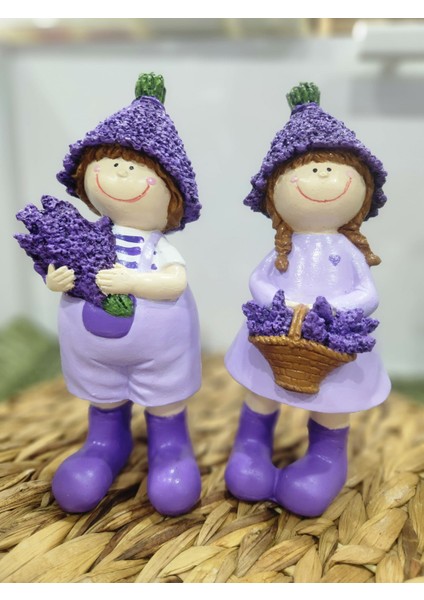 2 Li Lavanta Tutan Bahçe CÜCELERİ-BİBLO-MOR-LİLA-25X10CM