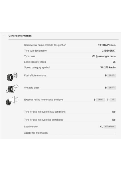 215/55R17 N Fera Prımus fırsatları