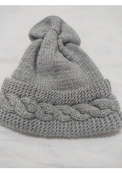 El Örgüsü Kalın Örme Kışlık Çocuk Beresi – 4-6 Yaş Uyumlu, Gri fırsatları