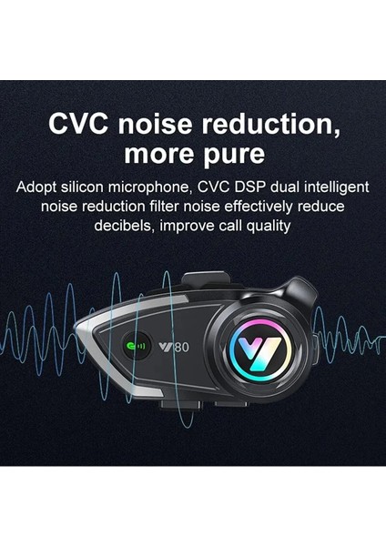 Y80 Motosiklet Kask Kulaklık Intercom Işıklı Motorsiklet Interkom modelleri