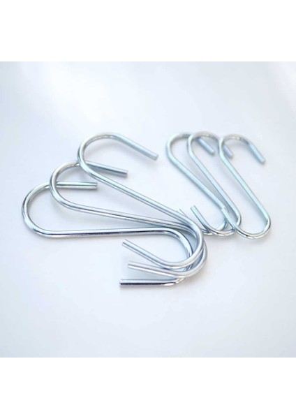 10 Adet Metal Renk S Kanca - Çok Amaçlı S Demir Kanca - 7,5cm Banyo & Mutfak Kanca
