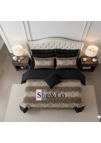 Çift Kişilik Nevresim Seti- Leopar (Çarşaf Yoktur)