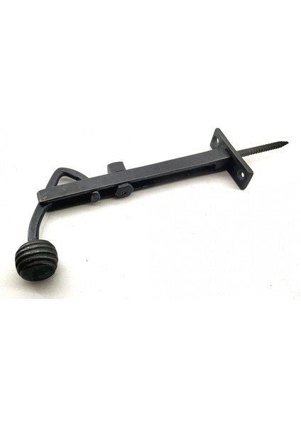 Antika Tarz Dekoratif Pirinç Ayarlı Panjur Stoperi - 150X55 Mm, Oksit