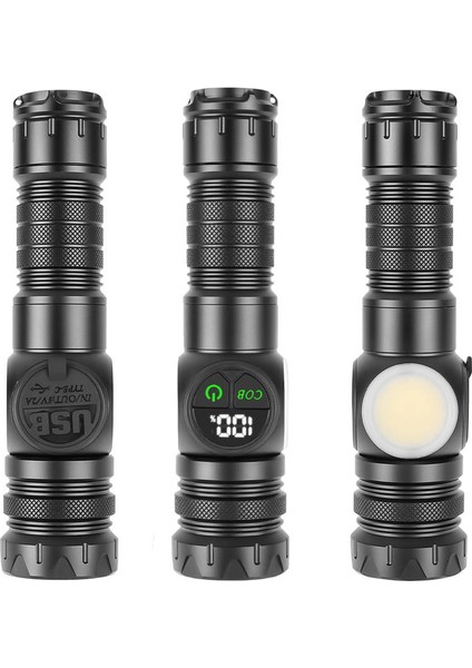 PS-8745 Profesyonel Zoomlu 30W Mıknatıslı Avcı Kamp Tamirci Feneri fırsatları