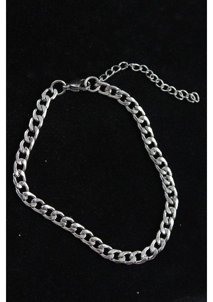 316L Çelik Klasik Gümüş Renk Erkek Bileklik