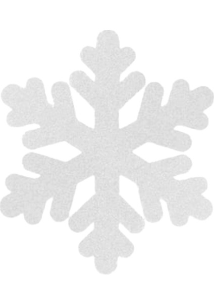 Yılbaşı Ağaç Süsü 25 cm Simli Kar Tanesi Beyaz Çift Taraflı Noel Kar Tanesi 1 Adet modelleri